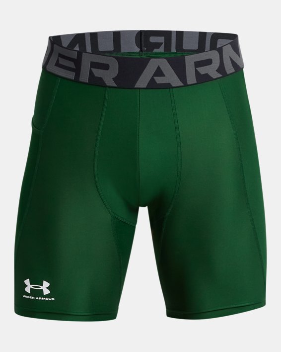 Men's HeatGear® Armour Compression Shorts, Green, pdpMainDesktop image number 4